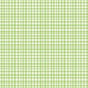 Almost Gingham - peridot - green check