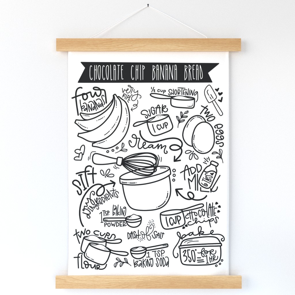 Chocolate Chip Banana Bread Tea Towel