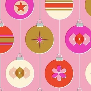 Merry & Bright (Pink) || '70s christmas ornaments