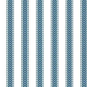 Arrow Ticking Stripe - Classic Blue