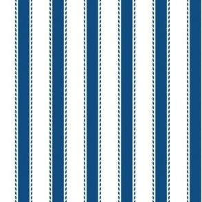 Dash Ticking Stripe - Classic Blue