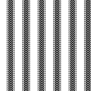 Arrow Ticking Stripe - Black