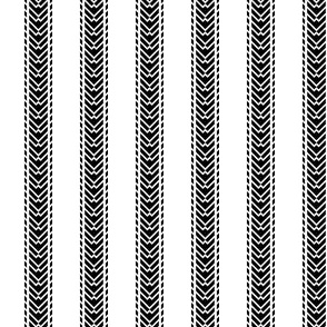 Collar Ticking Stripe - Black