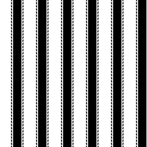 Dash Ticking Stripe - Black