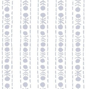 Small-Floral Buds-Light Blue Gray