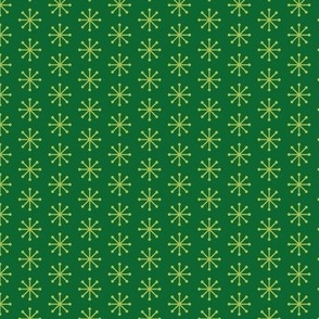 Retro Snowflakes Green | Sm.