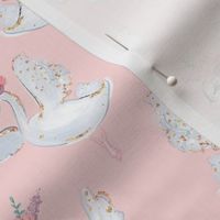 White Swan blush Pink floral crown