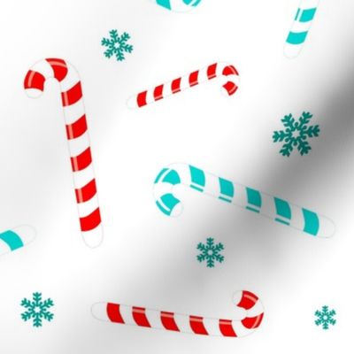 Large Scale Candy Canes and Snowflakes Baby It's Cold Outside Collection