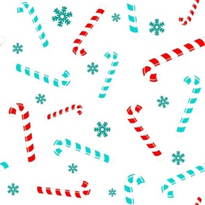Large Scale Candy Canes and Snowflakes Baby It's Cold Outside Collection