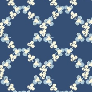 Diamond clovers-blue