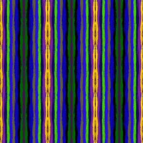 Scratchy handdrawn vertical stripes small Blues, yellow, orange