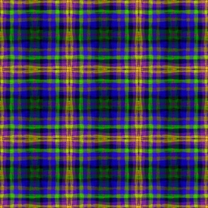 Scratchy plaid tartan handdrawn small Deep blues, winter checks