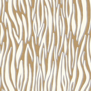 tiger stripe honey, taupe and ivory