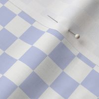 Periwinkle & White Checker, 3/4" Violet Blue Checkered, Checkerboard