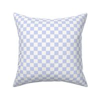 Periwinkle & White Checker, 3/4" Violet Blue Checkered, Checkerboard