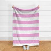 6 inch pink and white stripe horizontal