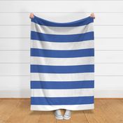 6 inch royal blue and white stripe horizontal