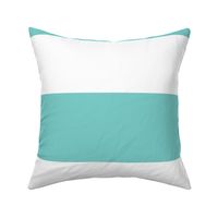 6 inch turquoise and white stripe horizontal