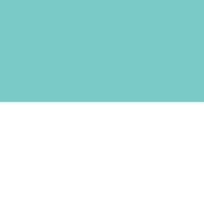 6 inch turquoise and white stripe horizontal