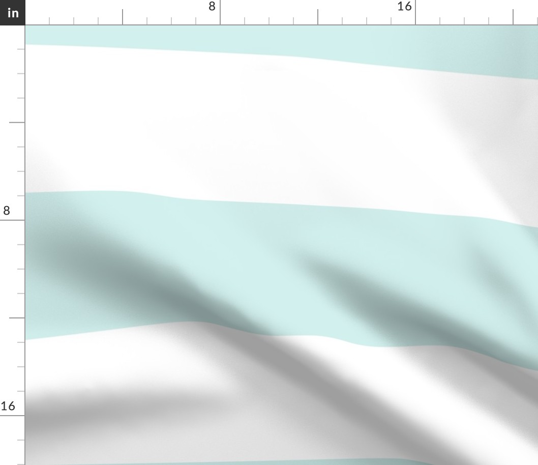 6 inch mint and white stripe horizontal