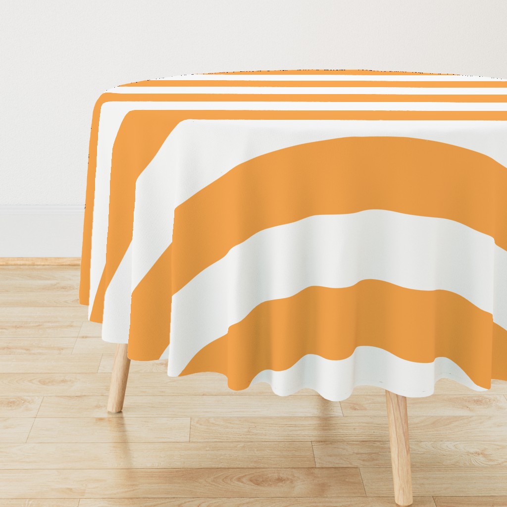 6 inch orange and white stripe horizontal