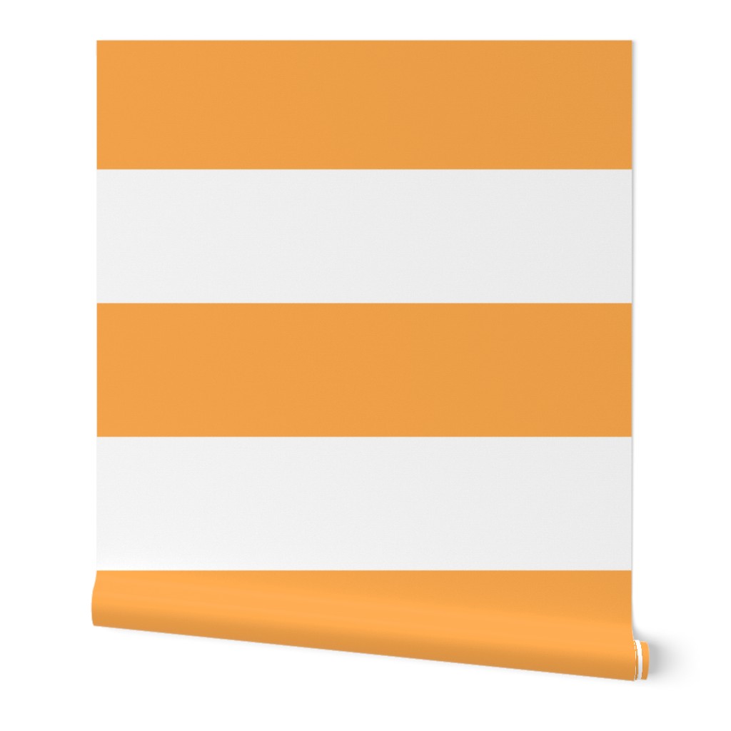 6 inch orange and white stripe horizontal