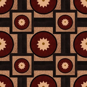 tiled square brown large