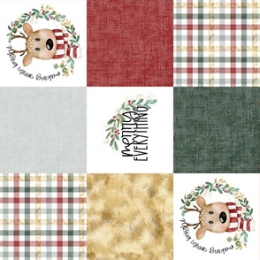 Christmas//Merry Everything - Wholecloth Cheater Quilt - Rotated