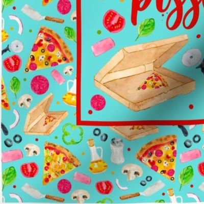 14x18 Panel Life is Better with Pizza for DIY Garden Flag Small Kitchen Towel or Wall Hanging
