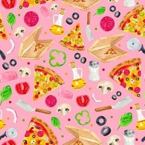 Medium Scale Pizza Party on Pink Life is Better with Pizza Collection