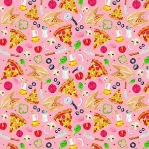 Small Scale Pizza Party on Pink Life is Better with Pizza Collection