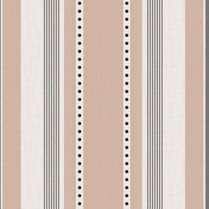 Linen Textured Ticking Stripe_Caramel