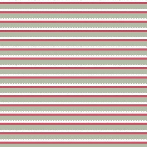(S) Stripes and waves red dark ivory