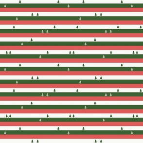 (S) Christmas tree stripes red green