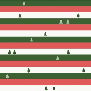 (M) Christmas tree stripes red green