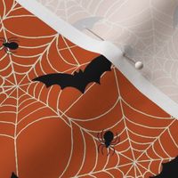 Bats and spider webs - orange