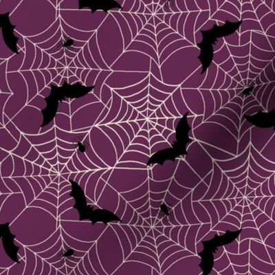 Bats and spider webs - purple