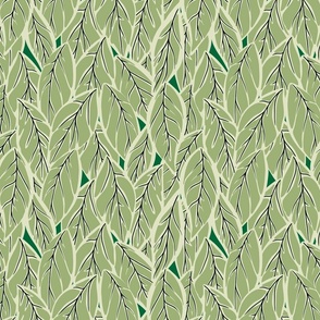 Layered Leaves Jungle - Light Lime Green