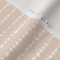 Striped Pebbles, Modern polkadot, cream and white