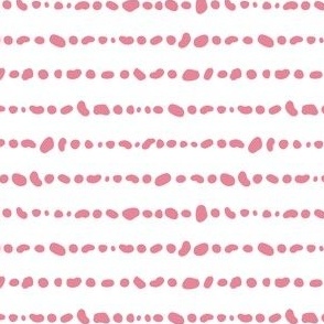 Striped Pebbles, Modern polkadot, white and pink