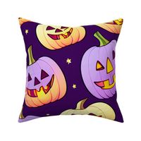 Purple halloween pumpkins