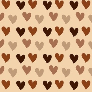 Brown cafe hearts