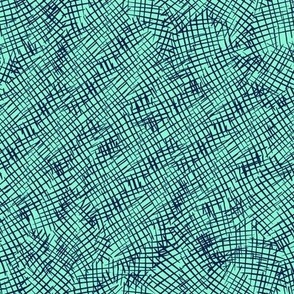 Hashmarks Textural Blender - Navy and Mint