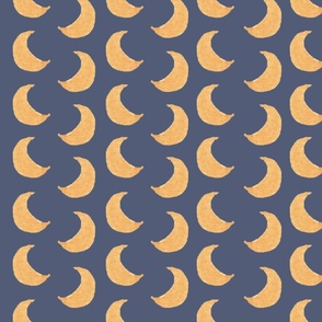 Moon Crescent - Reflection- Blue