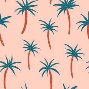 Palms in pink Medium
