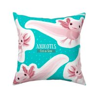 Cut N Sew Two Axolotl Plush Pillows