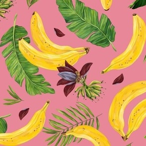 Bananas pattern (pink)