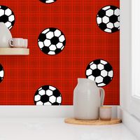 red soccer balls