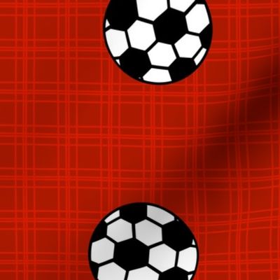 red soccer balls