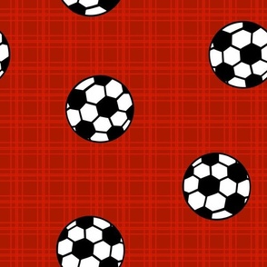 red soccer balls